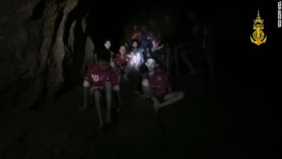 Thai soccer team found after 9 days in a cave.