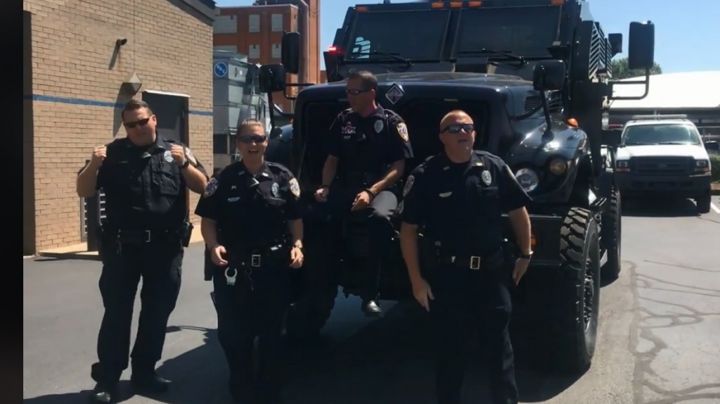Owensboro Police Dept. take part in lip sync challenge.