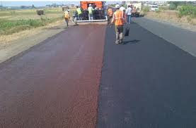 Microsurfacing road work