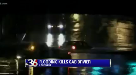 Louisville taxi driver drowns in flood waters