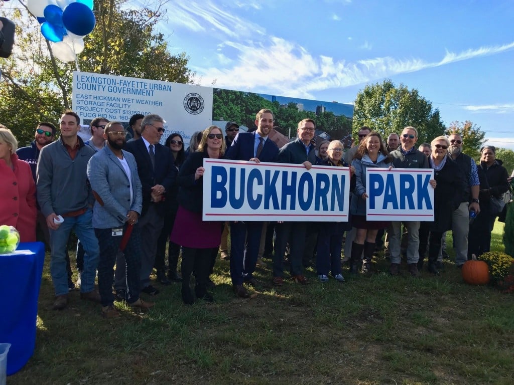 Ribbon is cut in Lexington's newest park.