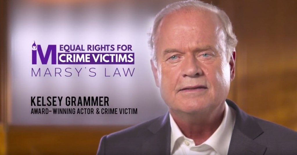 Kelsey Grammer in new ad running in Kentucky for Marsy's  Law.