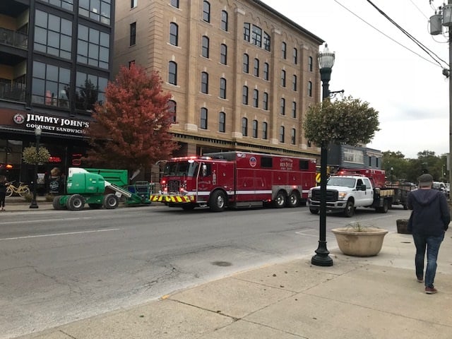 Accident at construction site on E. Main and Rose Street.