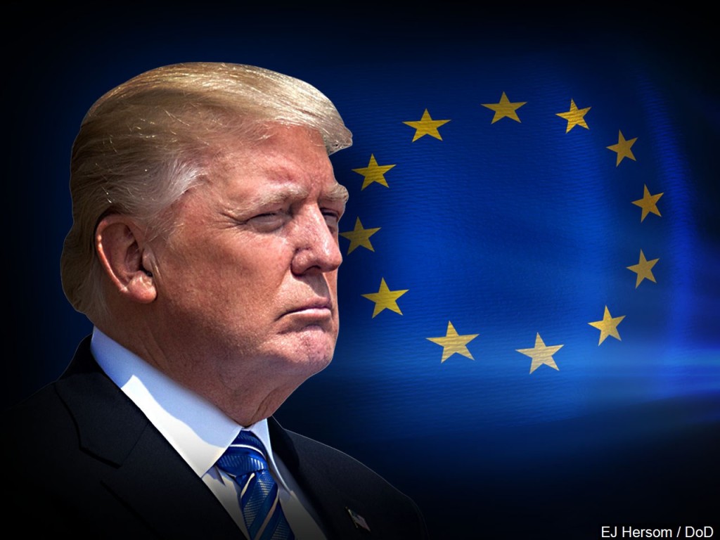 President Trump with EU Flag MGN Online