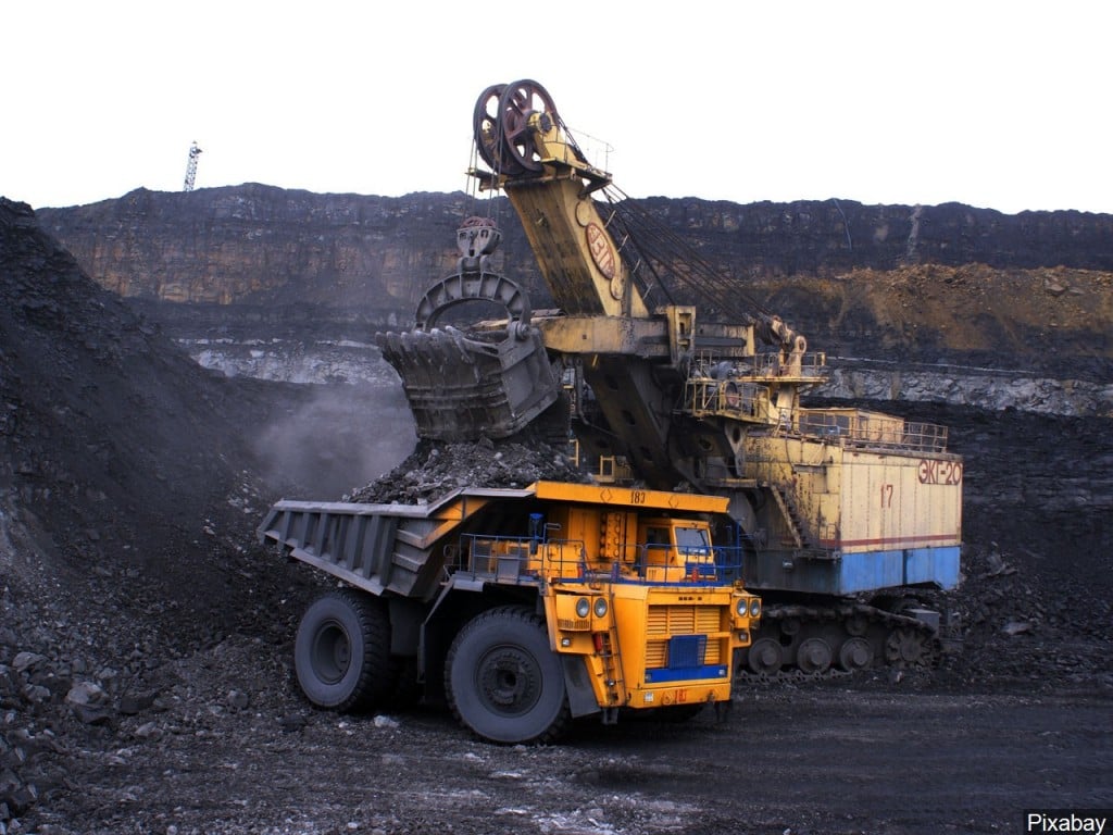 A dump truck receiving a payload of coal MGN Online