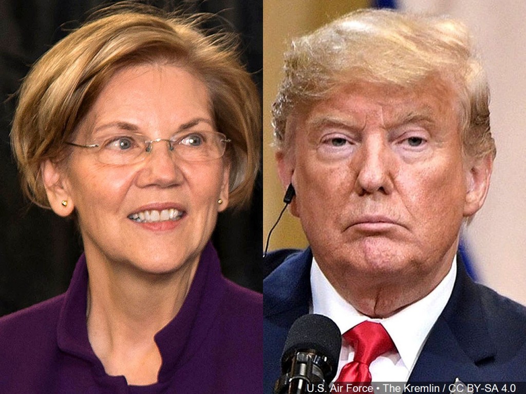 Sen Warren and President Trump