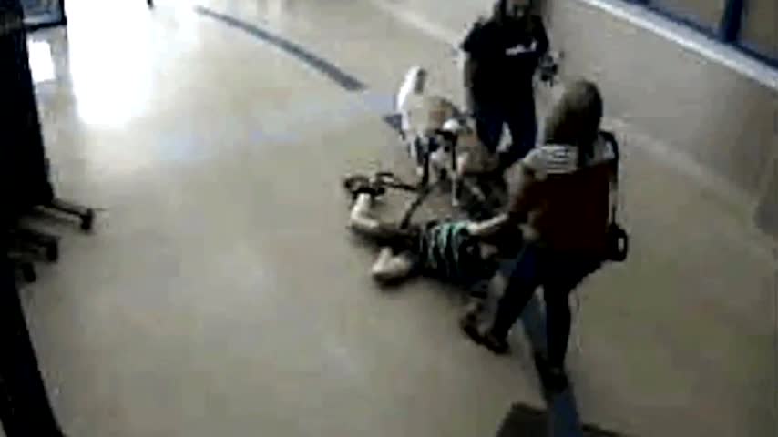 Surveillance video of non-verbal autistic 11-year old boy dragged through the hallways at Tates Creek Middle School by a teacher and school nurse