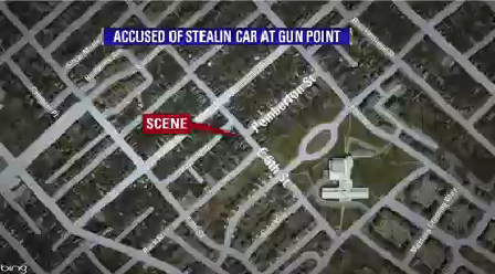 Car stolen at gunpoint