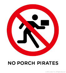 No Porch Pirates sign