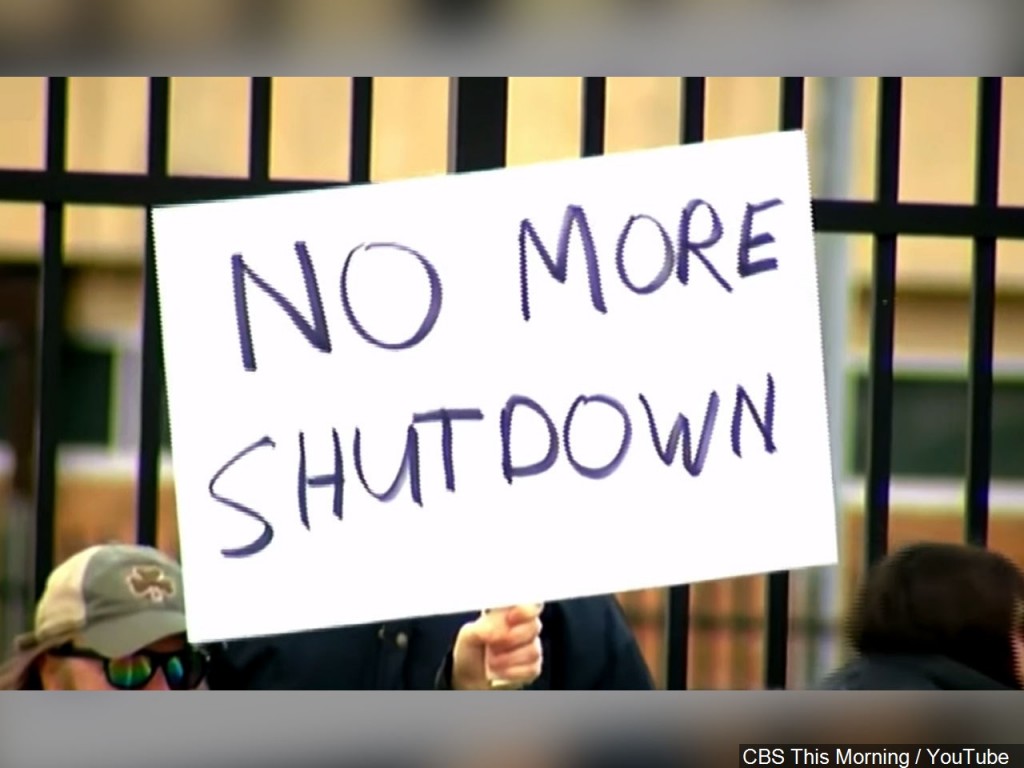 Federal workers stage protests against the government shutdown