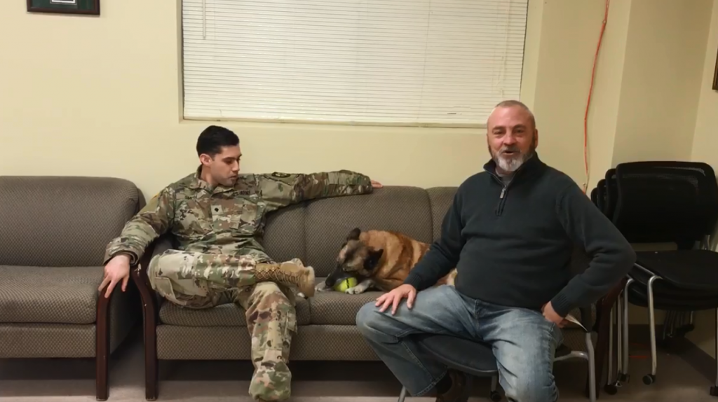 Military dog that finds explosives gets ceremony at Ft. Knox