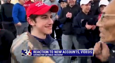 Nick Sandmann and Nathan Phillips.