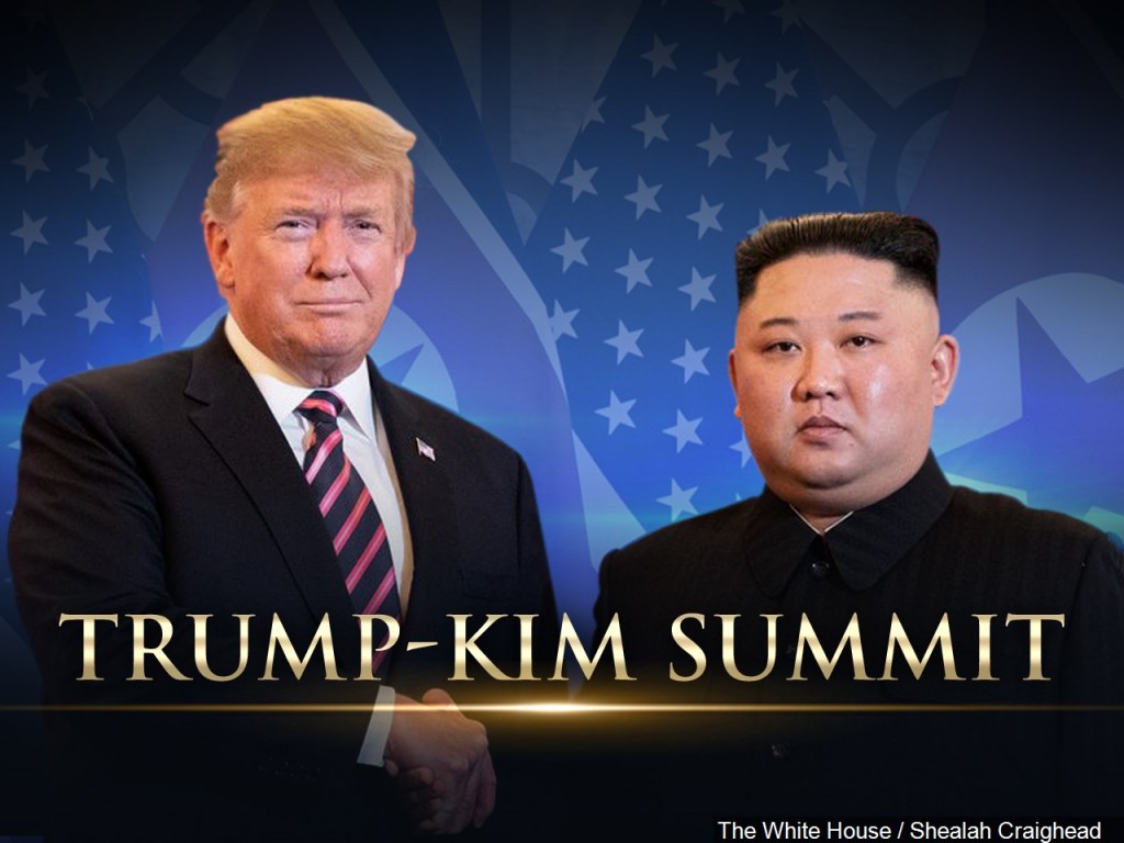 President Donald Trump meets with North Korean Leader Kim Jong-un in Hanoi
