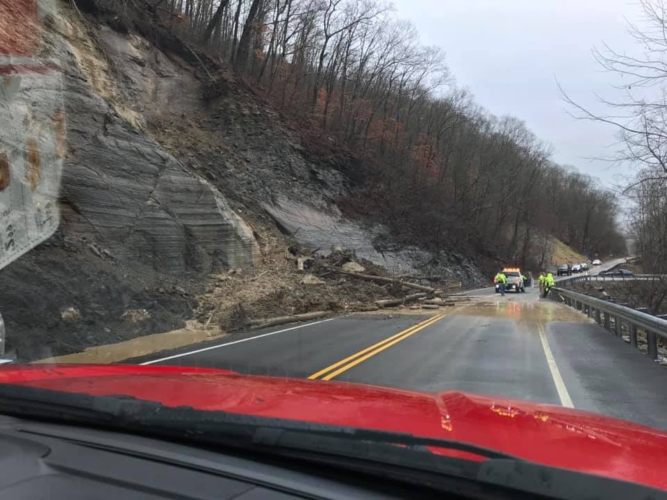 Rockslide in Harlan Countyy