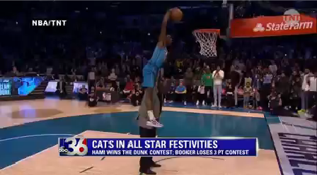 OKC's Diallo leaps over Shaq to win dunk contest