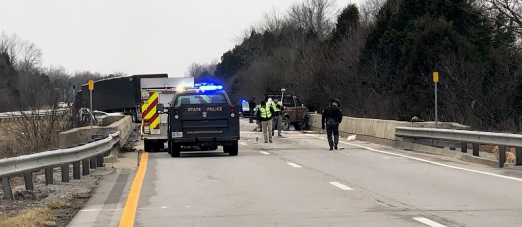 Two people killed in wreck on I64 in Franklin County.