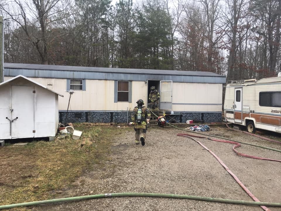 Fire at home in East Bernstadt.