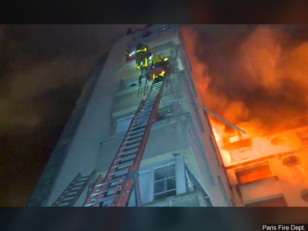 Paris apartment building fire