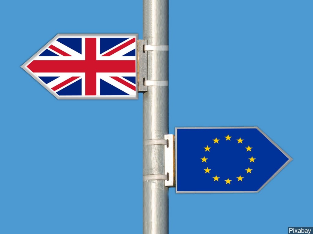 British flag & European Union flag