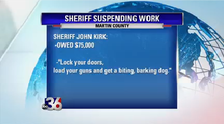 Sheriff suspends law enforcement due to lack of funding
