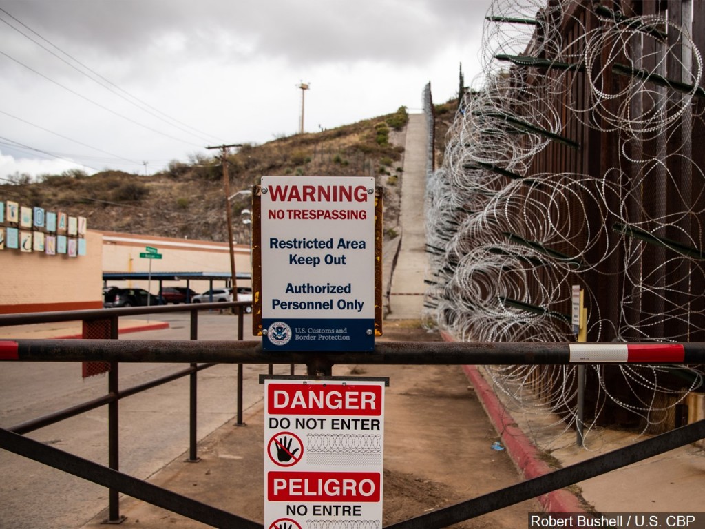 Concertina Wire added along U.S.-Mexico border wall in Nogales