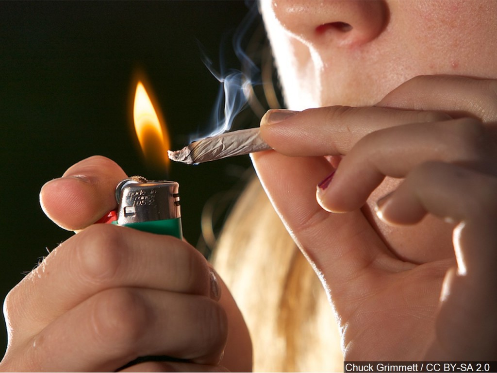 Smoking recreational marijuana