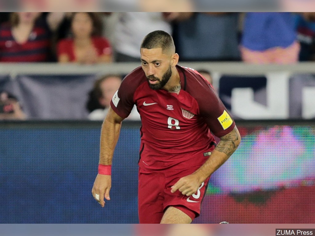 Clint Dempsey during a 2018 FIFA World Cup Qualifier
