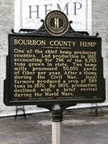 Bourbon County historical Hemp marker.  Dedicated in Paris on 3-9-19