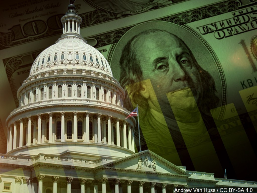 Capitol building and US Economy background