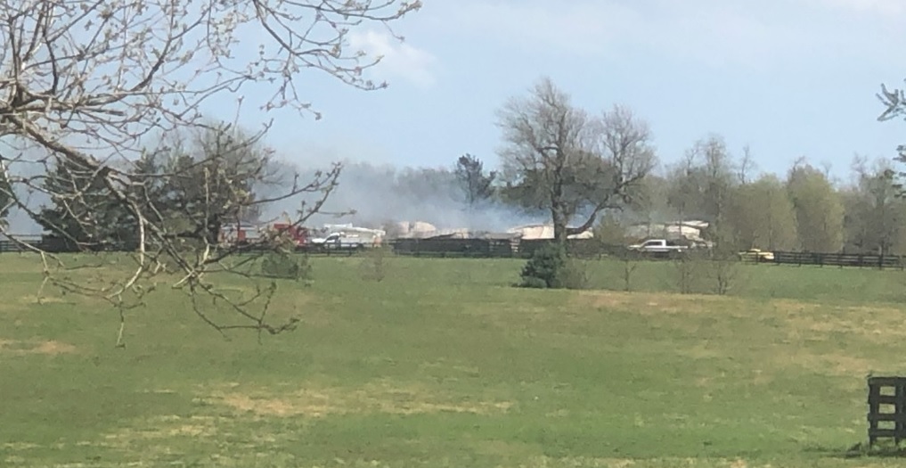 Fire at Justice Farm in Lexington.