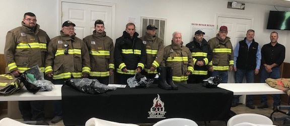Eight volunteer fire departments in Letcher County receive new turnout gear thanks to a grant from Kentucky Power's American Electric Power Foundation 4-16-19