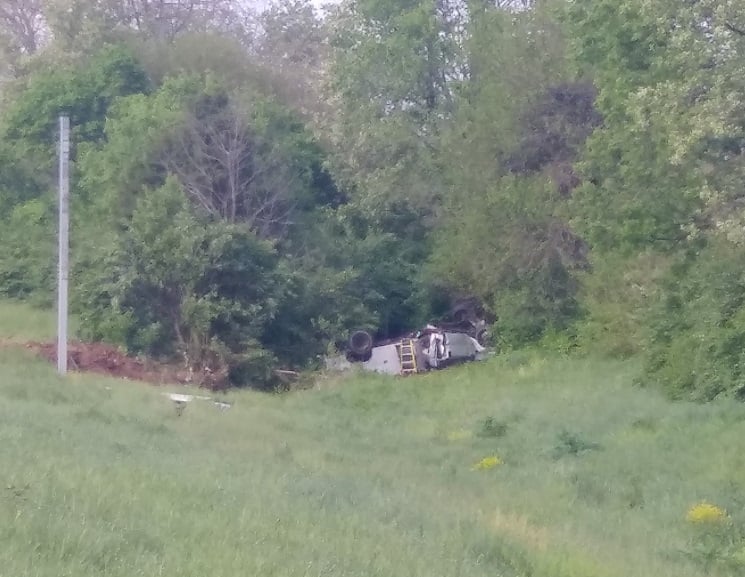 Driver fell asleep and went off the road