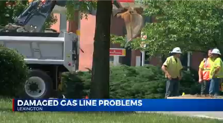 Gas line damages.