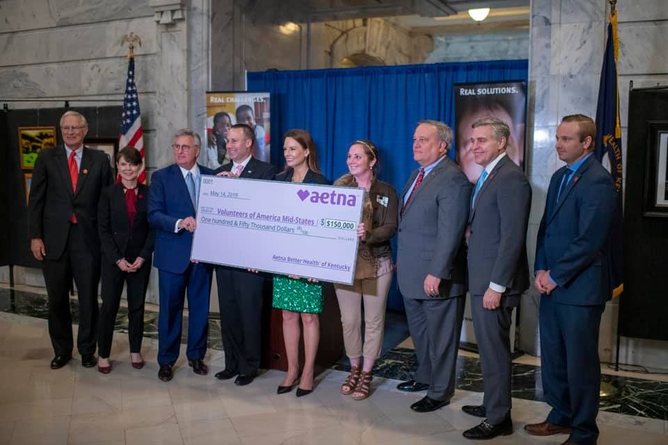 Donation by Aetna to help build Freedom House in Clay County.