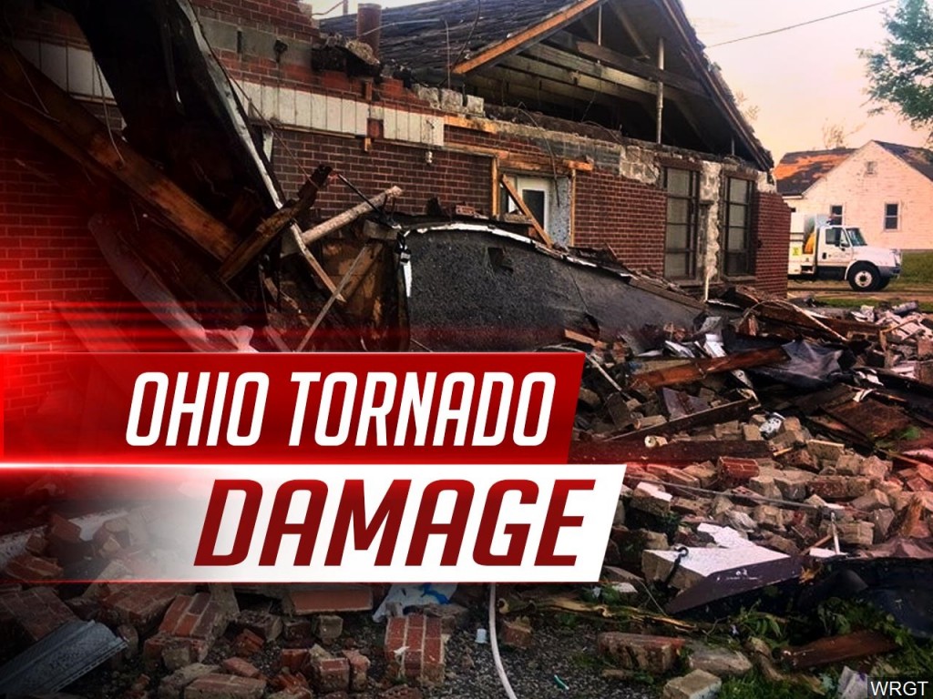 Tornado damage in Dayton