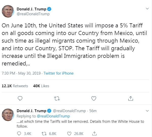 President Donald Trump's Tweet