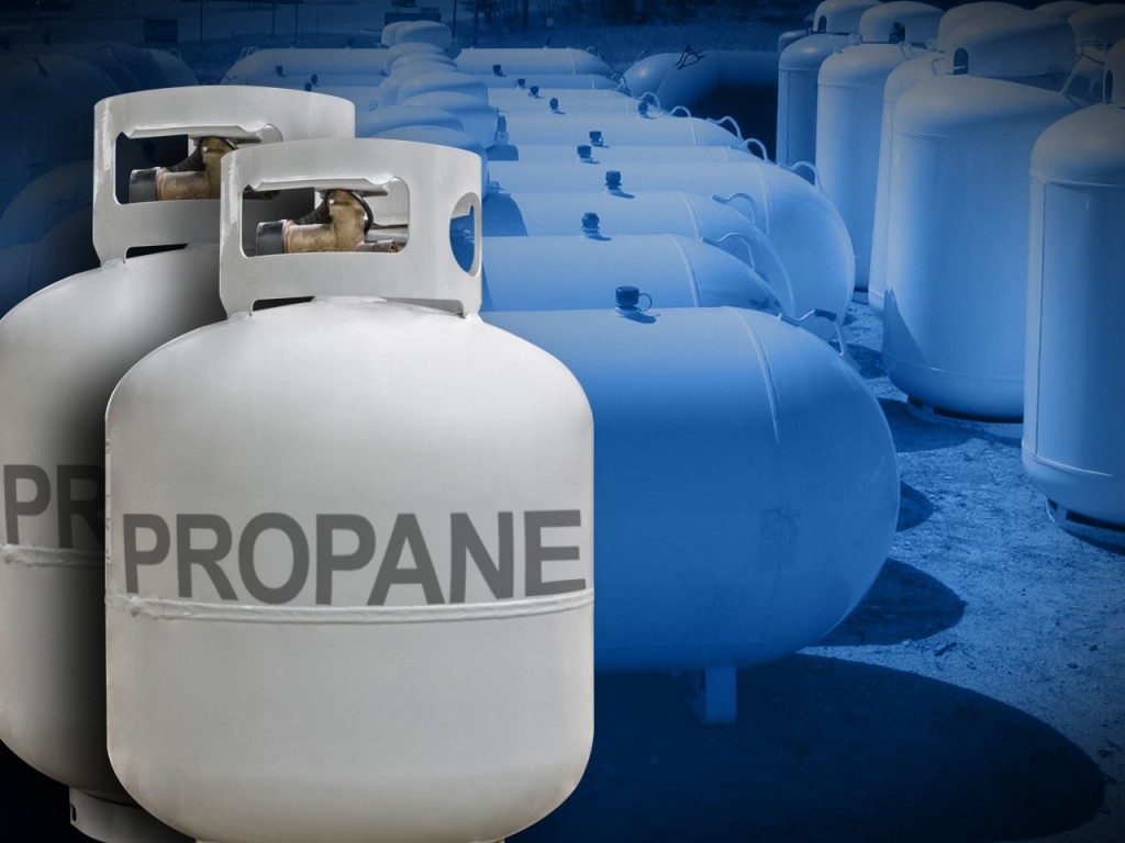 Propane container with propane background via MGN Online