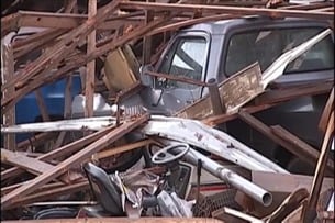 Storm damage in Livingston County