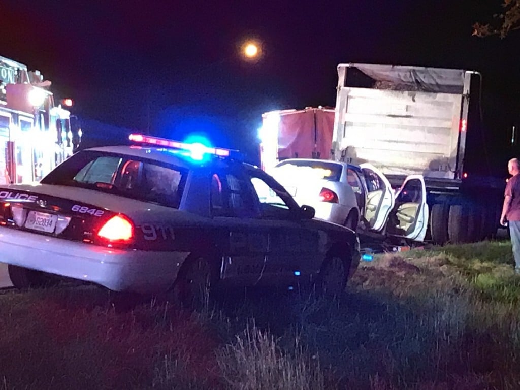A car and dump truck crashed on I75.