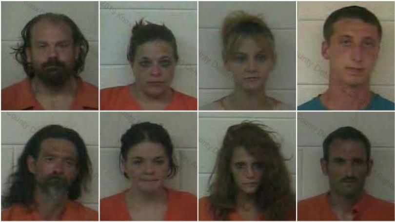 Eight people arrested on drug charges during a bust in a home in Corbin 7-24-19