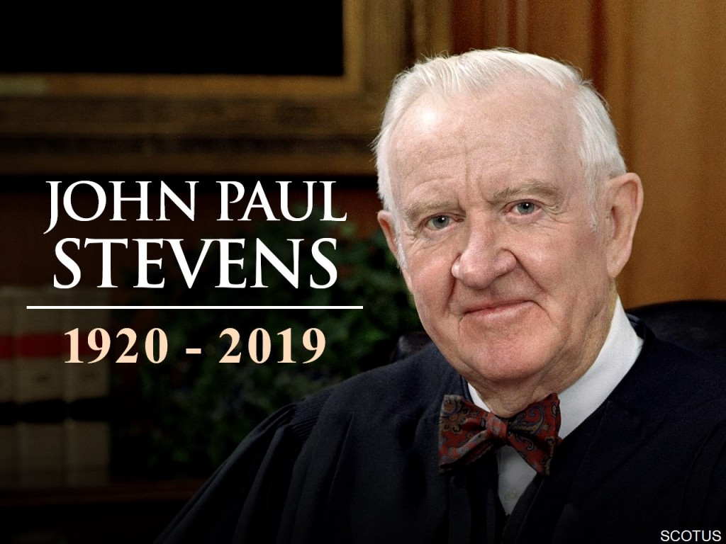 Retired U.S. Supreme Court Justice John Paul Stevens (1920 - 2019)