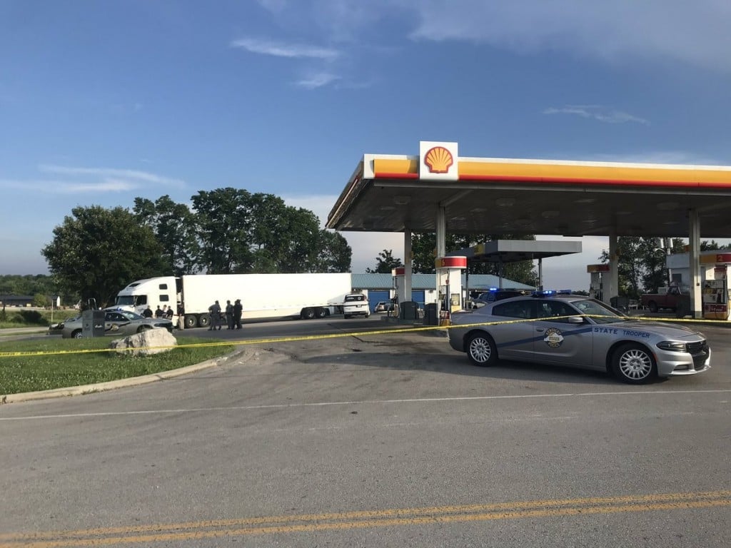 Body of man found in cab of semi at truck stop