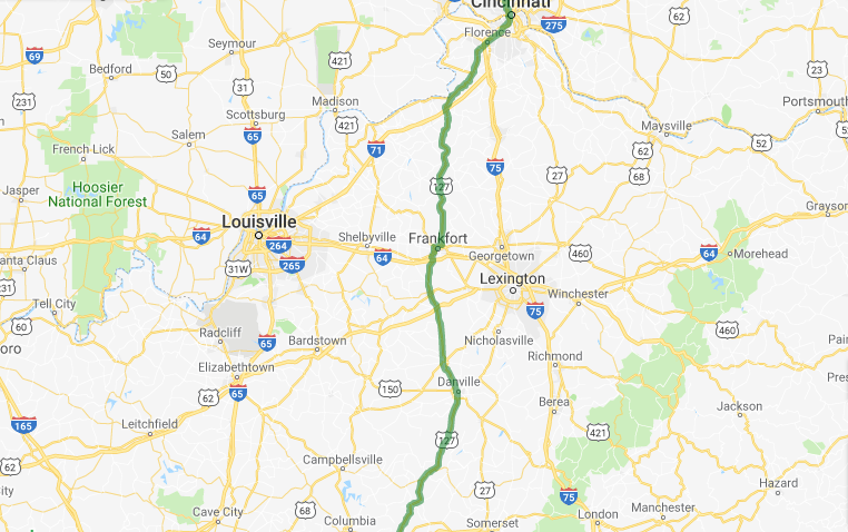 Yard Sale Map Through Kentucky