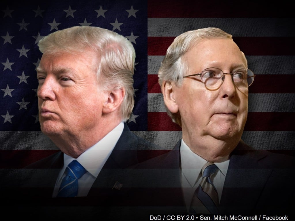 US President Donald Trump and Senator Mitch McConnell