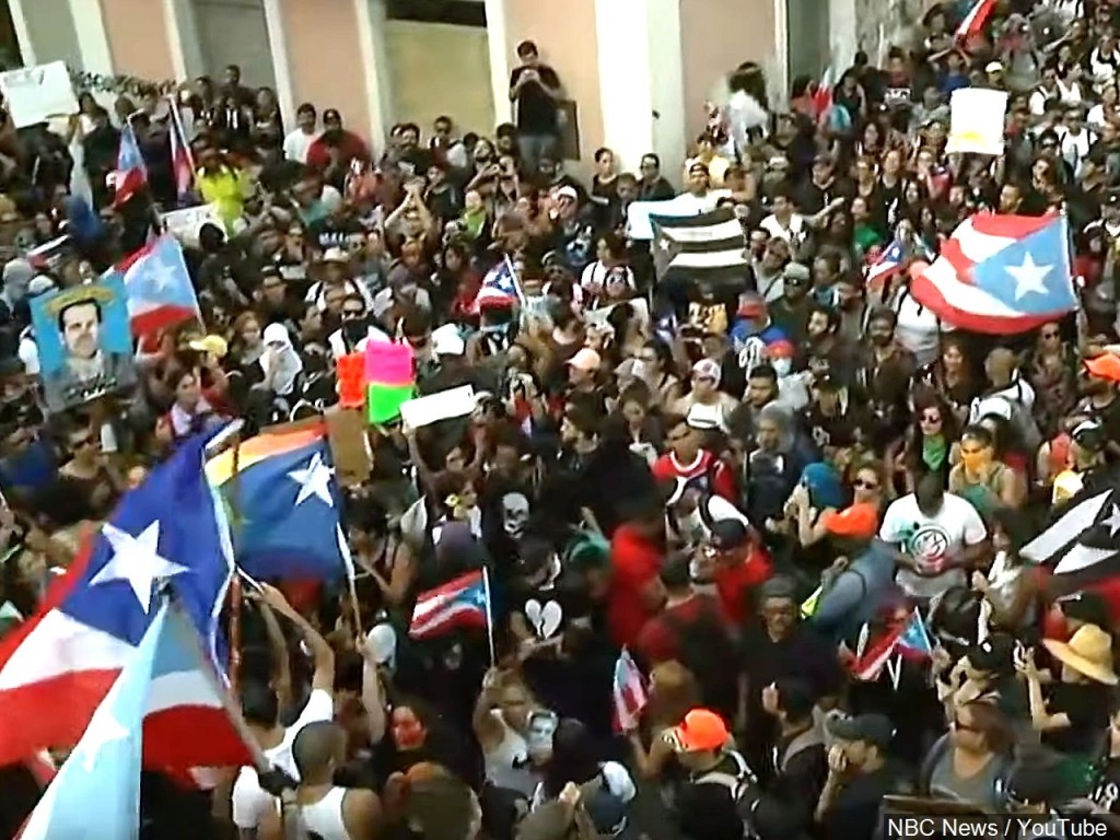 Puerto Rico protests demanding Ricardo Rosselló (the governor) step down