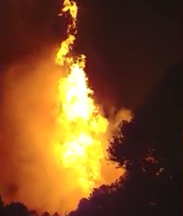 Gas line explosion in Lincoln County.