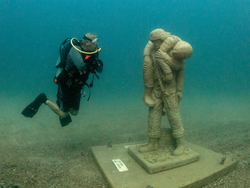 PHOTO: The nations first-of-its-kind underwater dive memorial honoring American veterans opened in Clearwater, Fla., Aug. 5, 2019.
