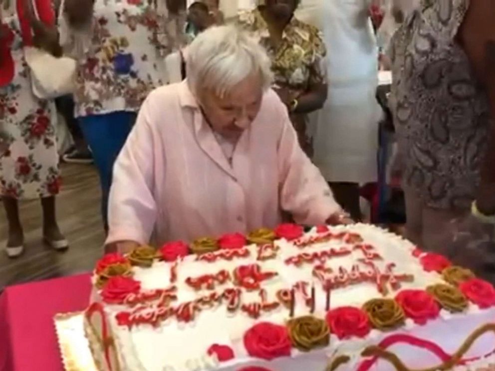 PHOTO: Louise Jean Signore celebrates her 107 birthday in the Bronx.
