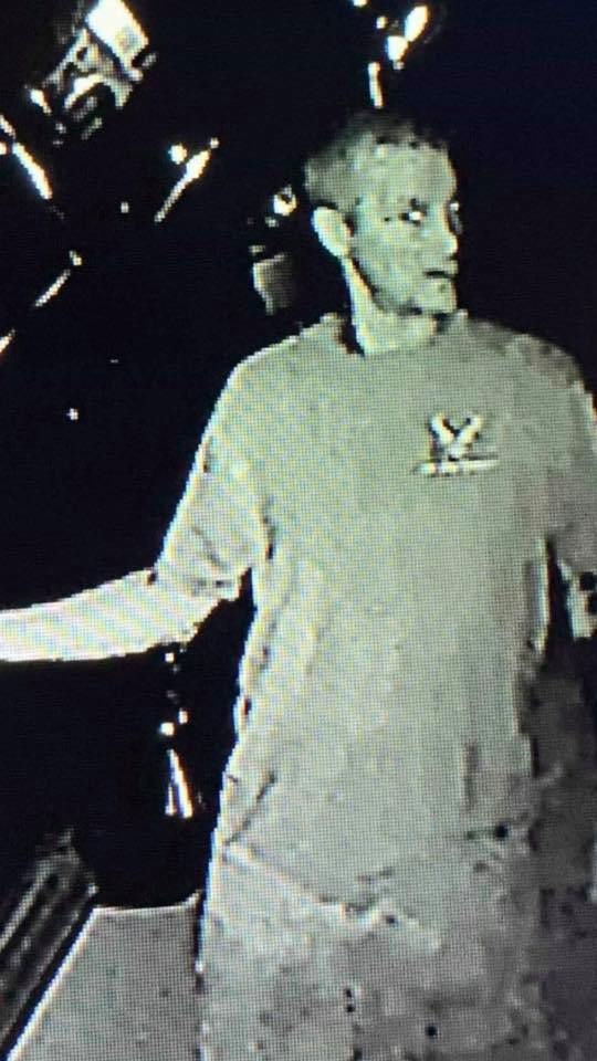 Image of man wanted in connection to vehicle thefts in the Twin Oaks Subdivision of Montgomery County on 7-29-19