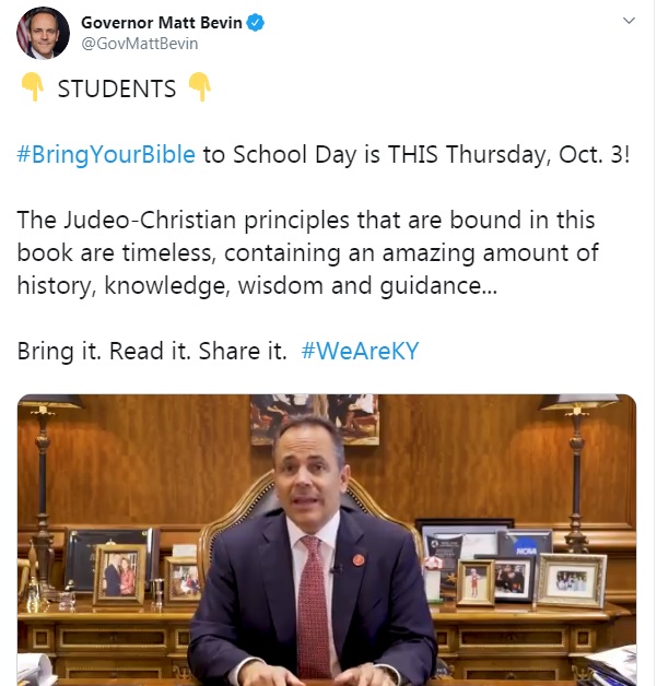 "Bring Your Bible to School Day" is put on by Focus on the Family